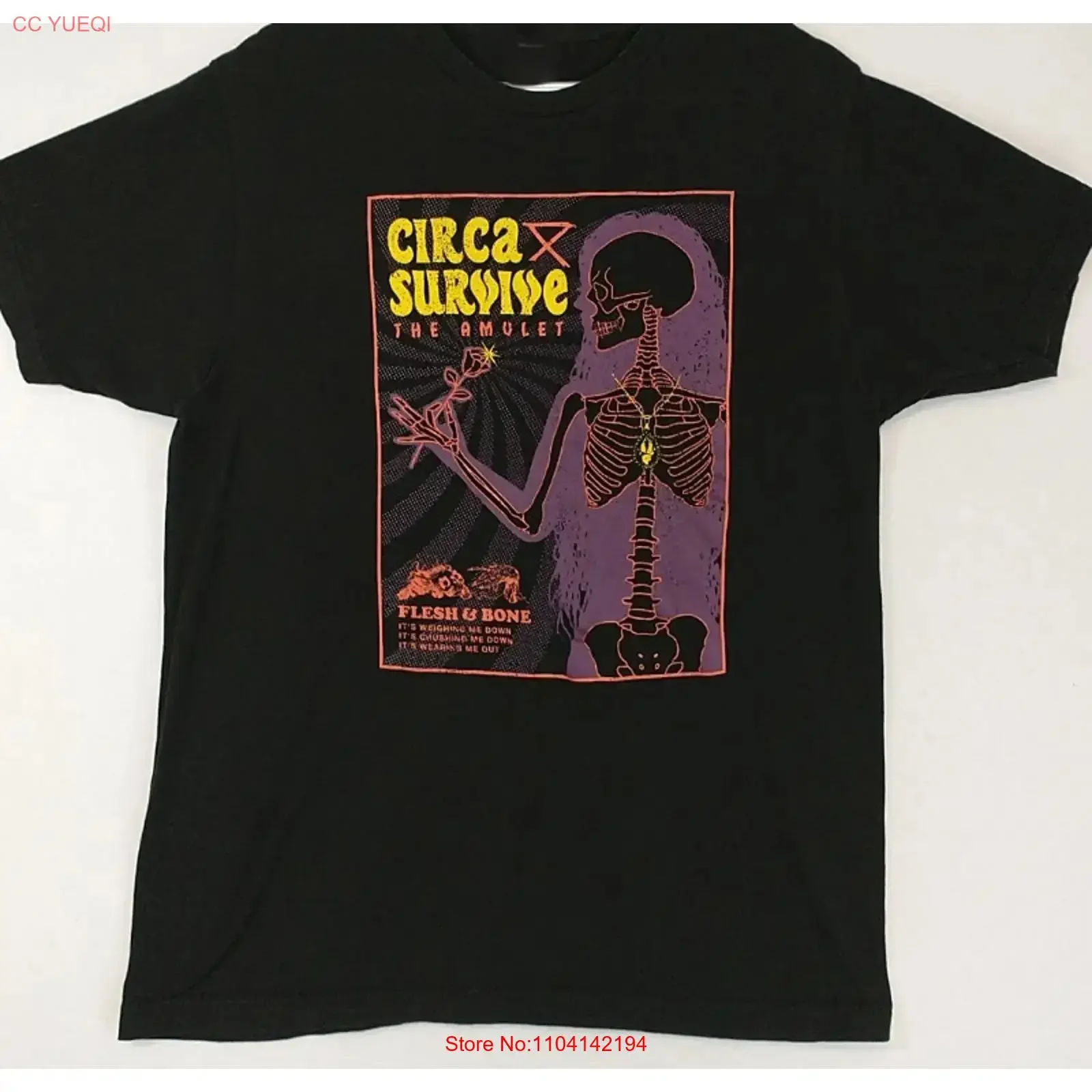 Circa Survive The Amulet Cotton T Shirt S 2345XL RI_126 vintage Washed fashion Stretched Top For Everyday Wear Versatile Soft