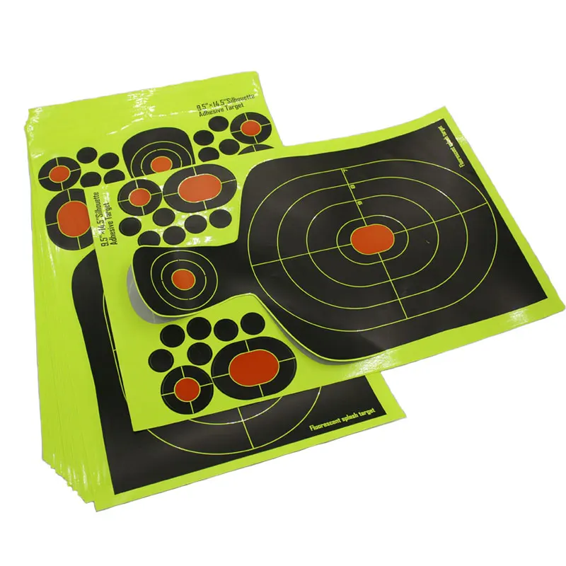 Outdoor Sports Training Target Paper Fluorescence Classic Stickers Gun Target Humanoid Target Paper Toy Accessories QG464