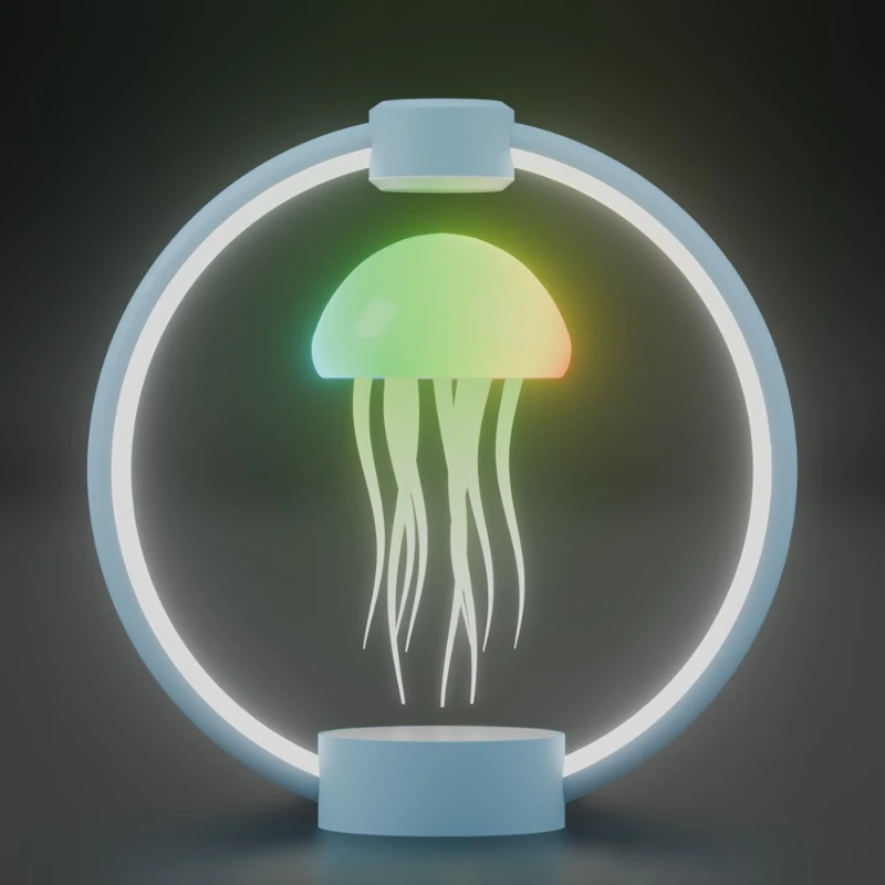 Maglev jellyfish night light bedroom study living room romantic desktop ornament girlfriend birthday gift creative ornament