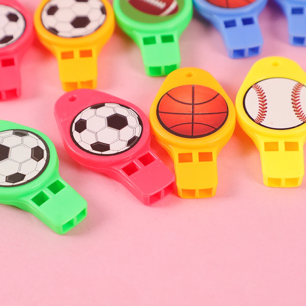 20Pcs Soccer Football Basketball Sports Whistle Cheerleading Toys for Children Birthday Party Facors School Gifts Pinata Fillers