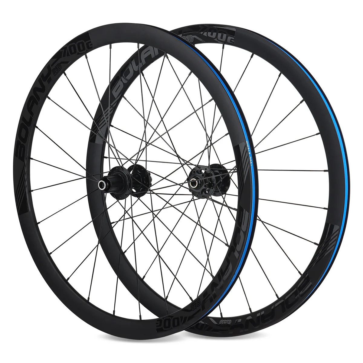 Gravel Road Bicycle Wheelset Bolany 700C Bucket Axle Disc Brake Wheel Set 40 Frames High 120 Sound Aluminum Alloy Wheelset