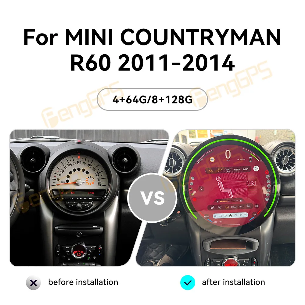 Car Accessories Radio For MINI COUNTRYMAN R60 2011-2014 Android Auto GPS Navigation Multimedia Stereo Receiver Head Unit Offline