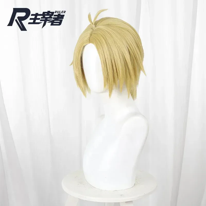 

2025 aaa Anime Sakamoto Days Shin Asakura Cosplay Wig Blonde Yellow Short Hair Halloween Party Women Men Props Accessory Wigs