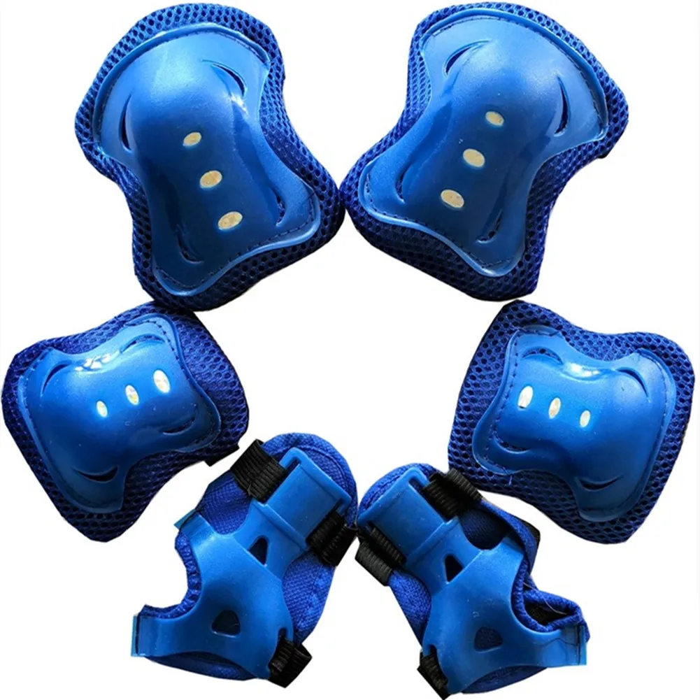 6 Pieces Kids Outdoor Sports Protective Gear Knee Pads Elbow Pads Wrist Guards Roller Skating Safety Protection Dropship