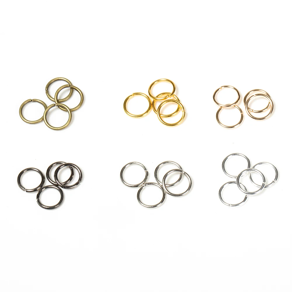 200 Stück/Los Großhandel Offene Kreis-Springringe Halskette Armband Ohrring Anhänger Verbinder DIY Schmuckherstellung Bastelzubehör – Detail 6