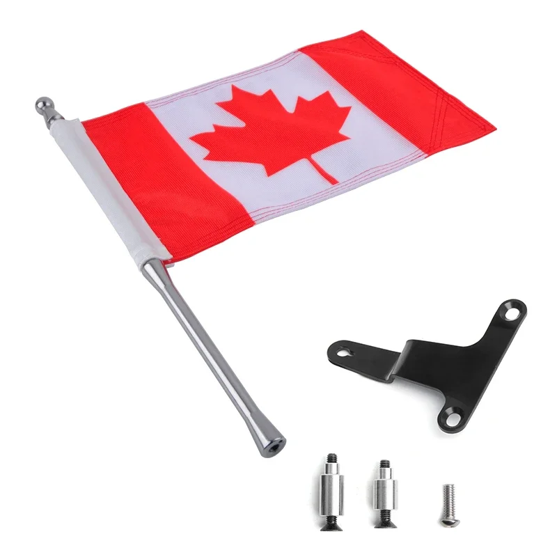 Rack Rear Side Flag Pole Canada Flagpole Kit Mount Motorcycle Luggage Flag Shelf Flag Pole With For Honda Gold Wing GL1800 F6B