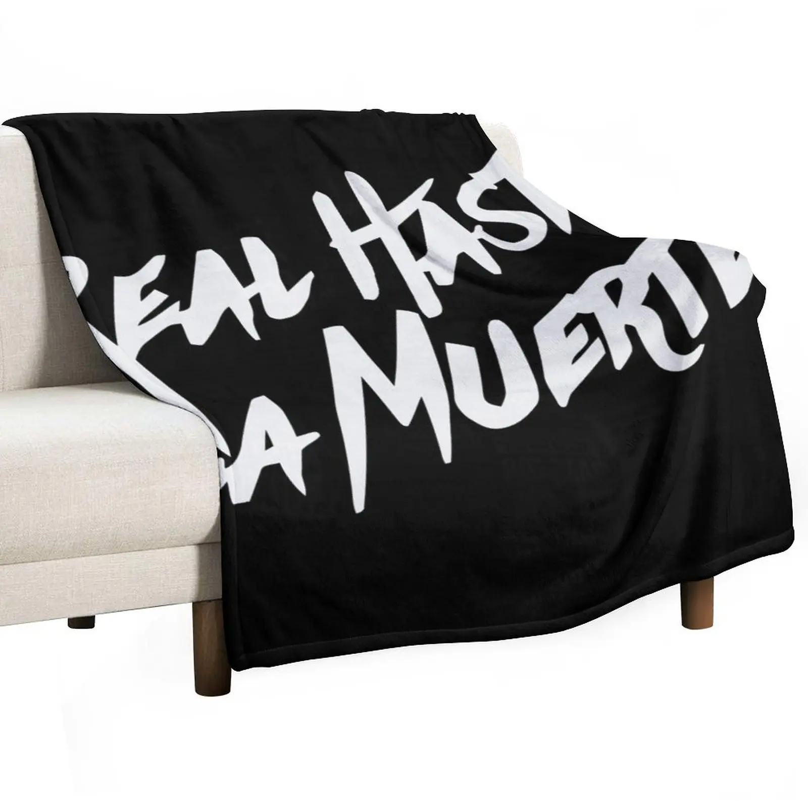 Real Hasta La Muerte Merch Real Hasta La Muerte Throw Blanket Sofas Flannels Blankets