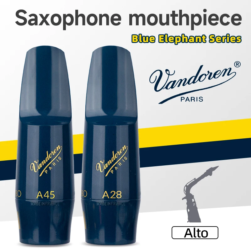 Французский импортный мундштук Vandoren Eb Key, альт-саксофон, мундштук с синим слоном A45, бакелитовый мундштук Vandoren A28