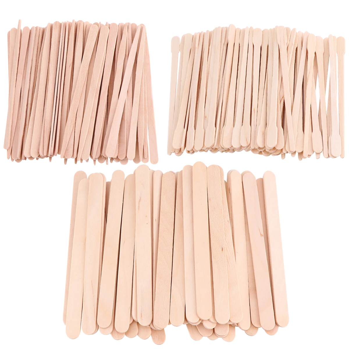 

600pcs Wax Sticks Hair Removal Lollipop Baby Sticks Wooden Brow Applicator Salon Home Use Body Areas Feet Hands