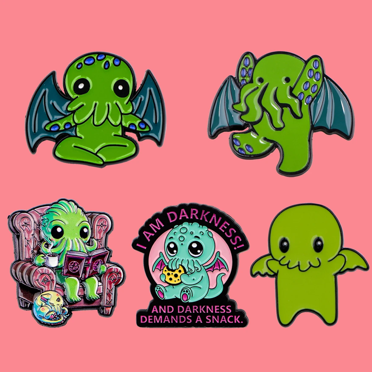 Pin esmaltado de mitos de Cthulhu, insignia de Lovecraft Vintage, broche, mochilas, bolso, Collar, decoración de solapa, joyería, regalos para niños y amigos