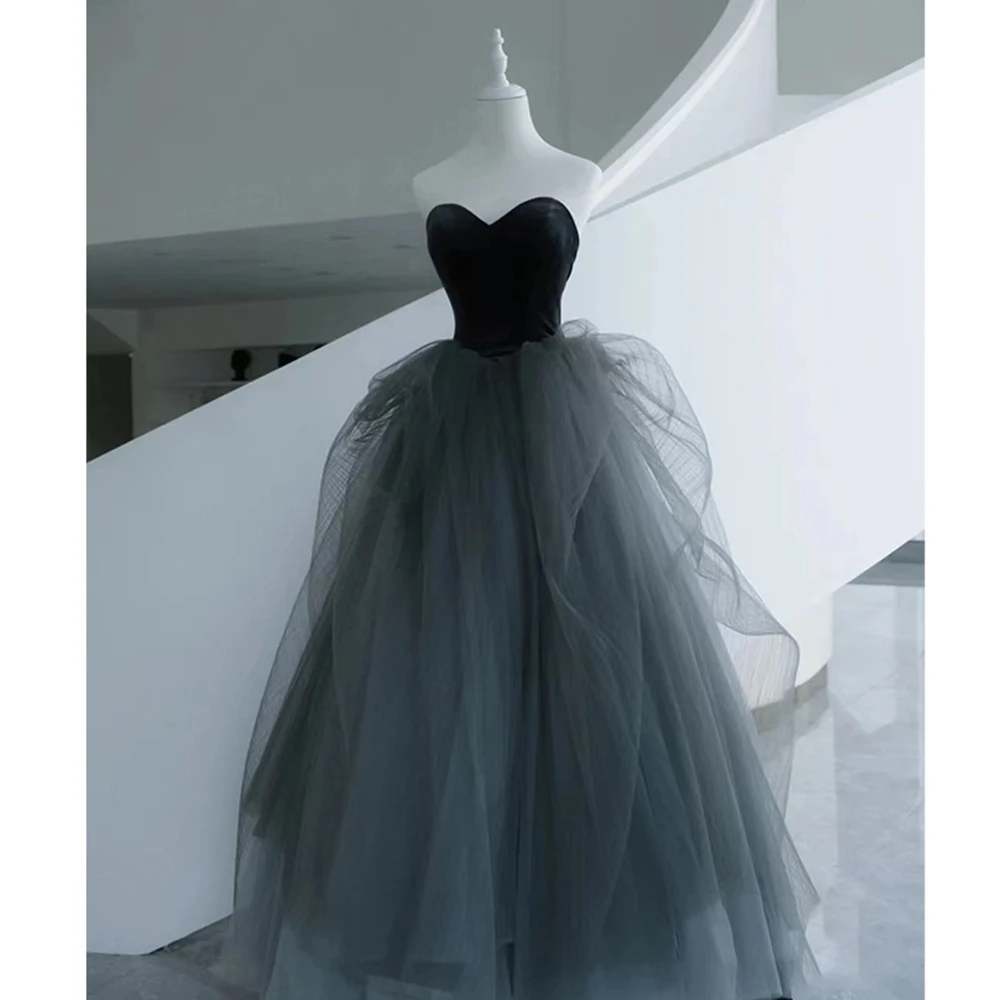 Abiti da sera in tulle a-line personalizzati Sweetheart Graceful Prom Abiti da festa Compleanno Vestido De Noche abendkleider