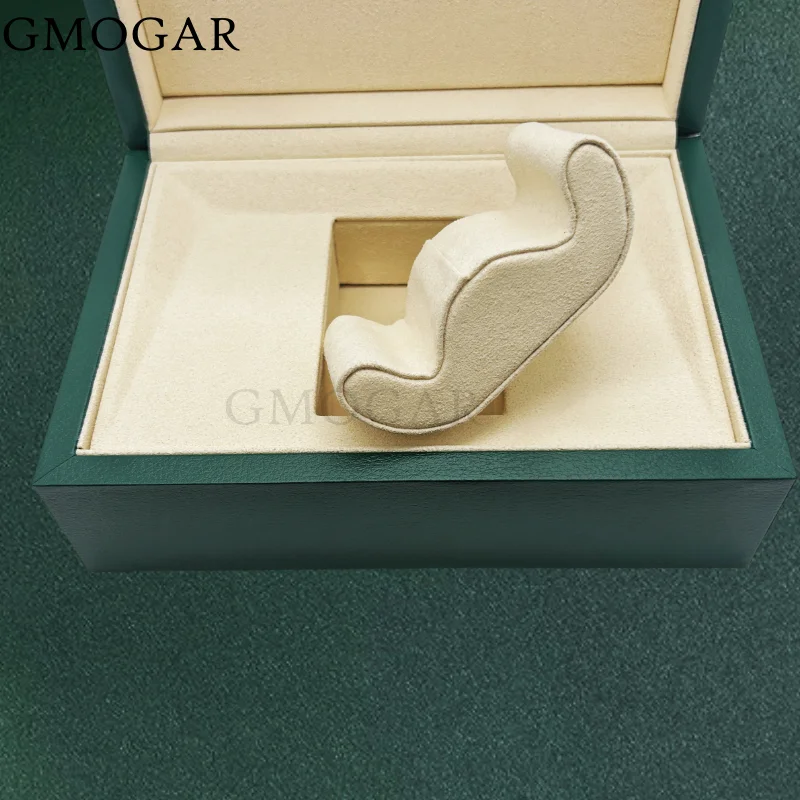 علبة عرض ساعة واحدة خشبية خضراء جديدة صندوق تخزين الأساور لعيد الحب وأعياد الميلاد من الألياف الدقيقة بدون شعار #5