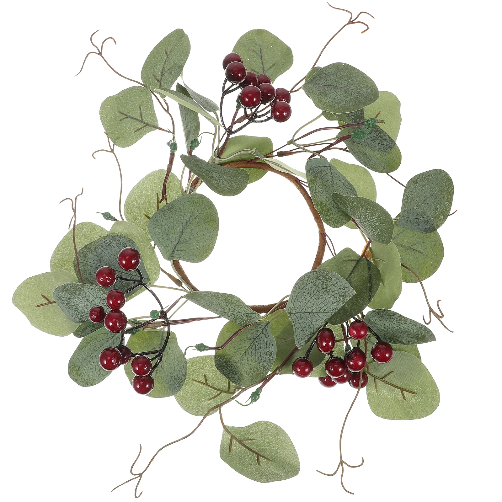 

1pc Christmas Wreath Faux Eucalyptus Simulation Leaves Decor Garland Decoration Household Party Christmas Ornaments Festive Home