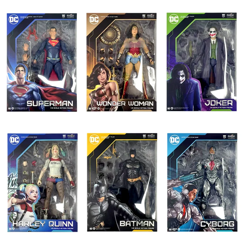 شخصية دوري العدالة باتمان شخصيات الحركة سوبرمان أكوامان ميرا هارلي كوين مجموعة نماذج ألعاب من مادة PVC هدية