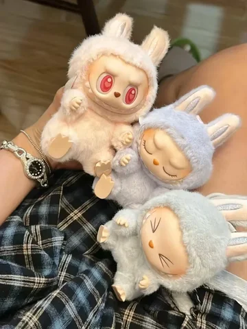 2025 In Stock Hot Anime Figure Labubu Have A Seat Series PVC Pendant Doll Model Monster Replica Keychain Kid Toys Birthday Gifts