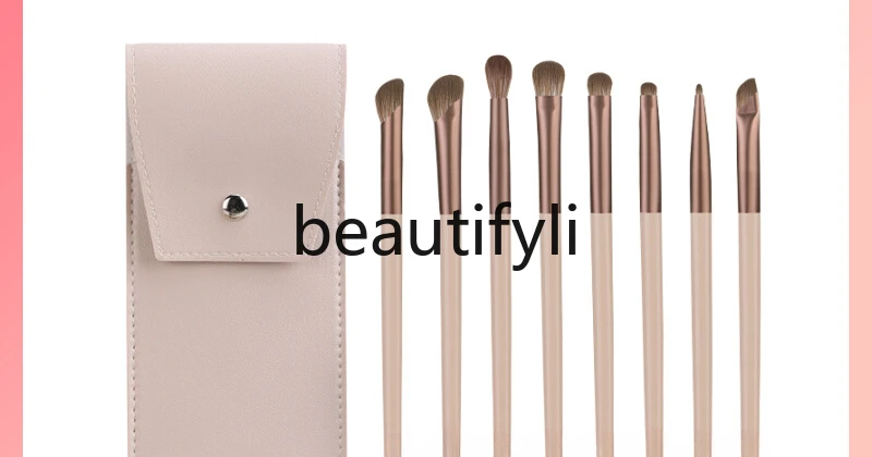 

8 Mocha Eyeshadow Brush Set Soft Hair Eye Smudge Eye Makeup Nose Shadow Brush