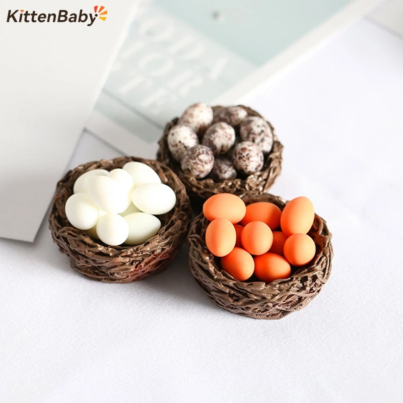 

Mini Bird's Nest Bird's Nest Egg + Nest Model Simulating Natural Scene Doll House Accessories