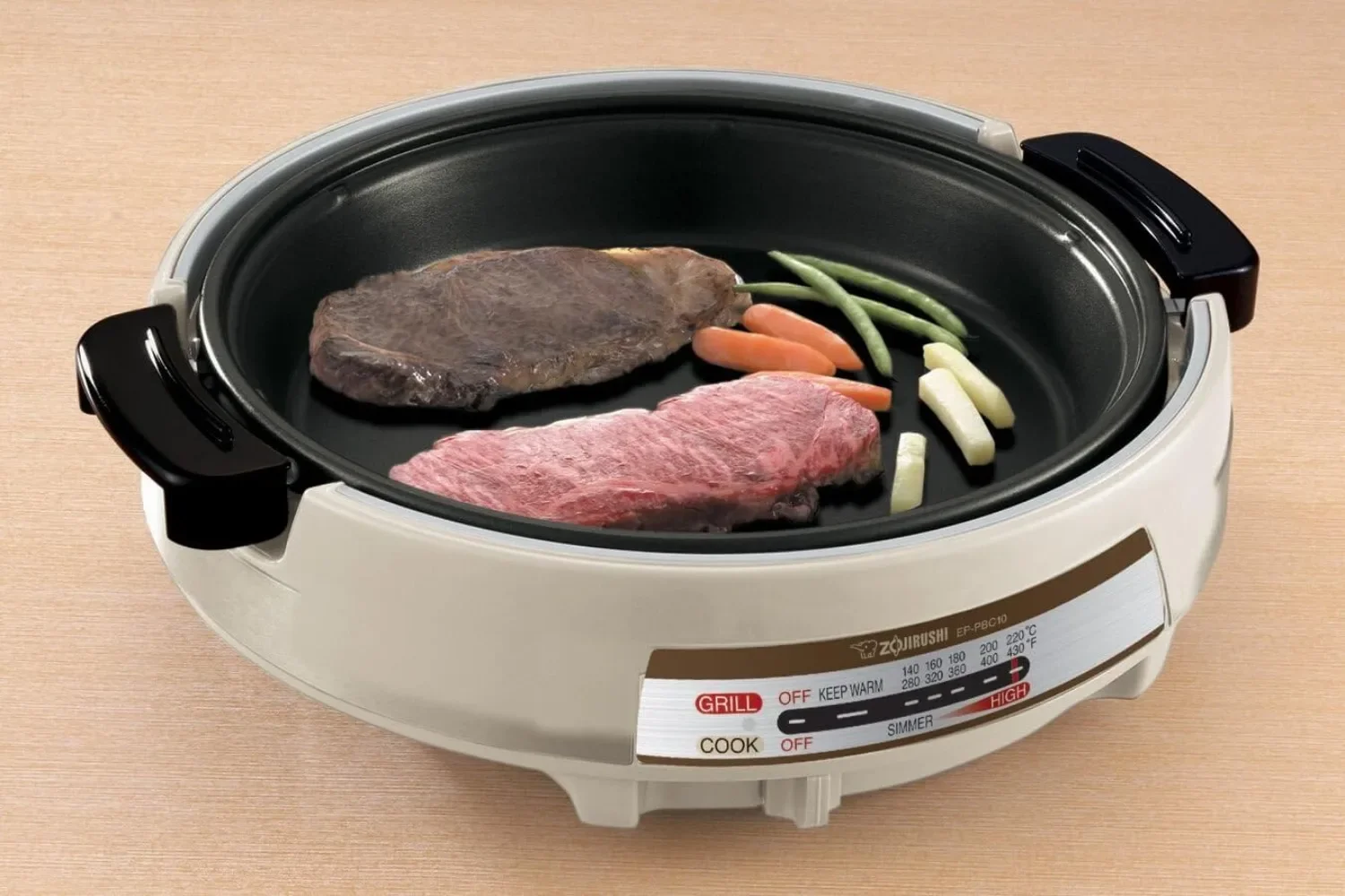 Zojirushi-Skillet elétrico de Gourmet d'Expert, EP-PBC10HC, EP-PBC10