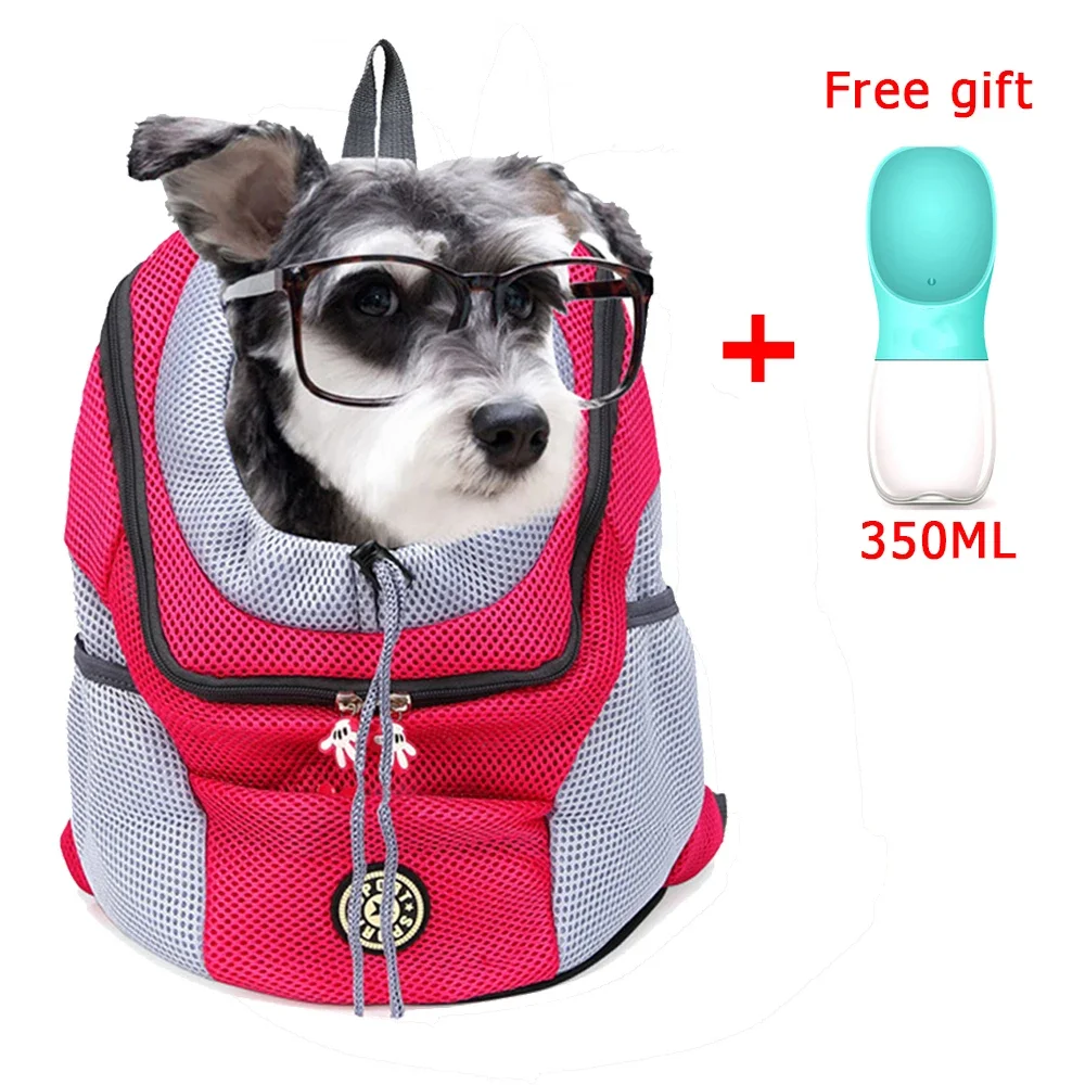 Out Double Shoulder Portable Travel Backpack Pet Carriers for Small Cats Dogs Backpack Travel Breathable Mesh Bag Pet Supplies