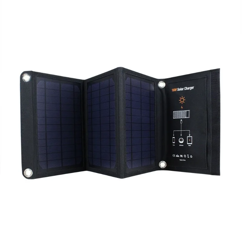 

Portable 21W solar photovoltaic charging panel folding bag, dual USB output outdoor 3C charger