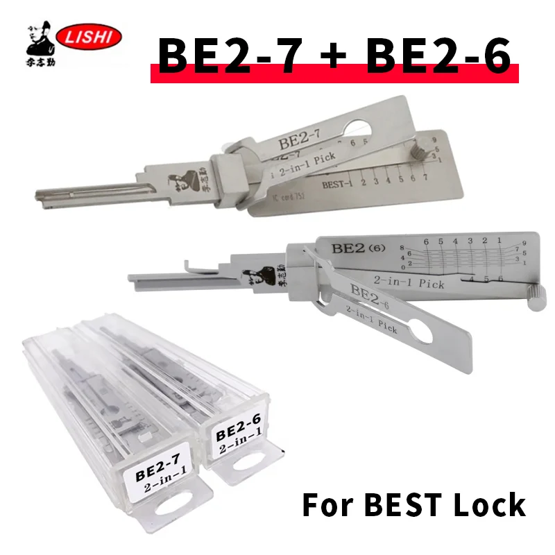 BE2-6 BE2-7 Lishi 2in1 For BEST Lock House Door Open tool Lock Pick Tool Locksmiths tool