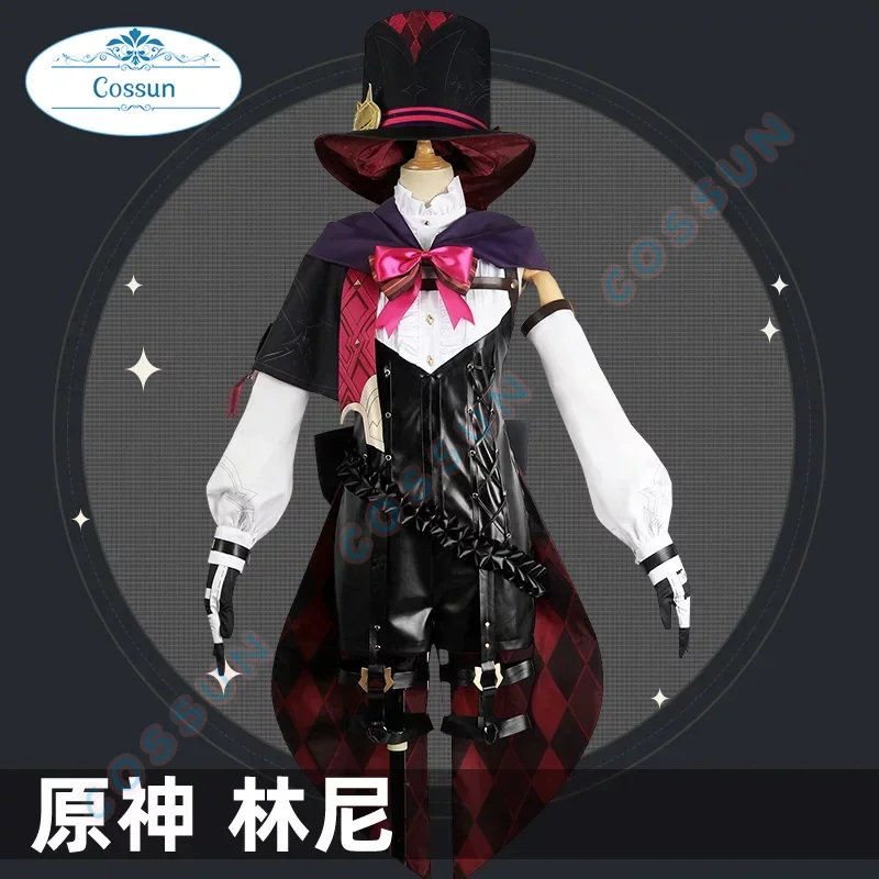 

Game Genshin Impact Fontaine Lyney Cosplay Costume Hotel Bouffes Dete Halloween Outfits Women Animation Costume