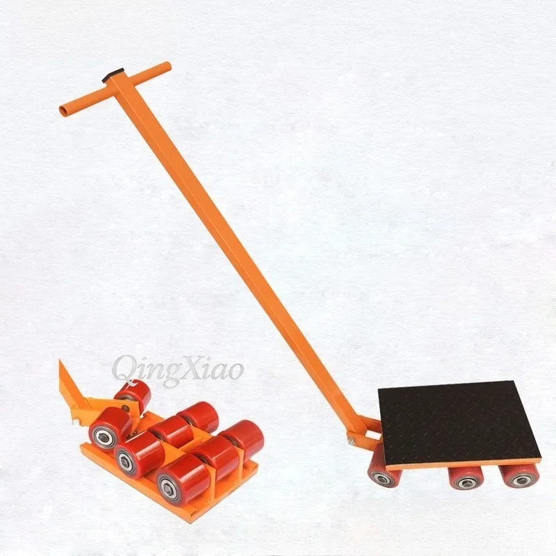 High Load 180 Degree Rotate Moving Dolly With Traction Bar Die Mover Skate For Warehouse Heavy Equipment Safe Shifting