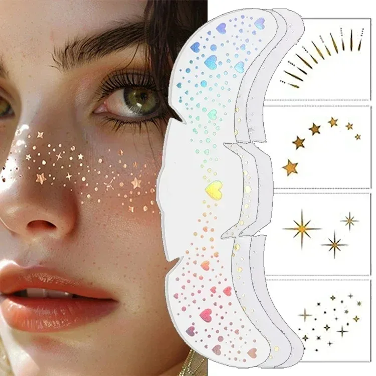 

6pcs/Set Hot Stamping Freckles Makeup Patches Fake Freckles Temporary Tattoo Stickers Face Freckles Patches Party Face Makeup