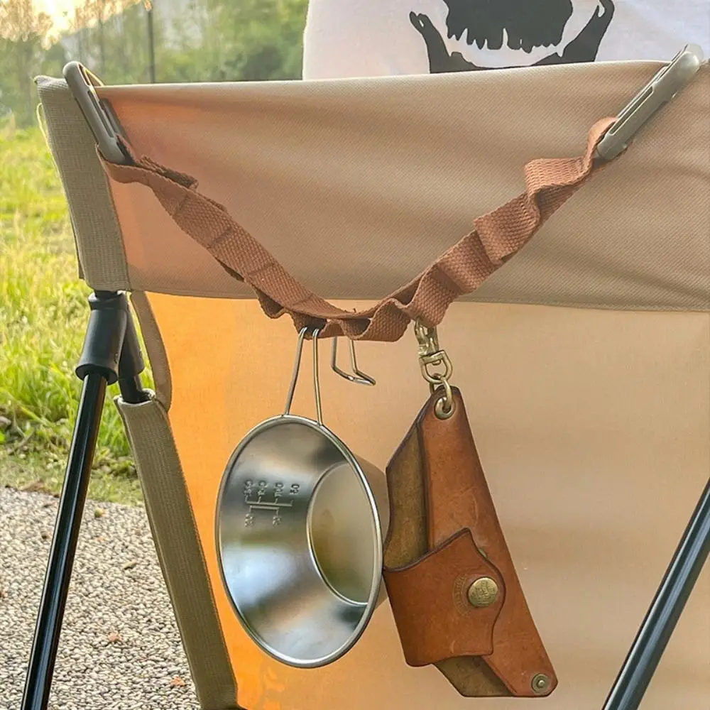 حزام تخزين متعدد الأغراض من القطن والبوليستر، حبل معلق للتخييم ناعم، حبل معلق للخيمة المتينة المحمولة