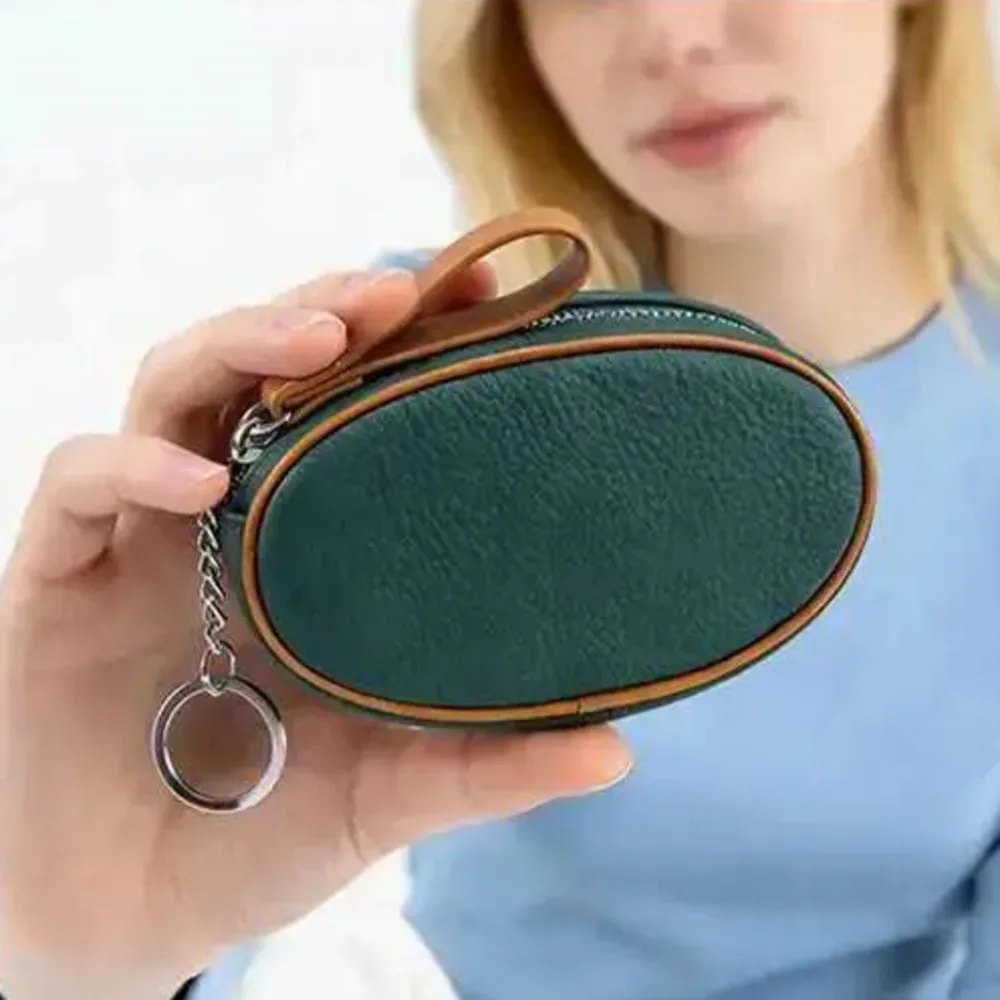 Lady Key Purse Genuine Leather Exquisite Coin Purse Mini Bag Woman Key Bag Top-layer Cowhide Keychain Storage Small Wallet