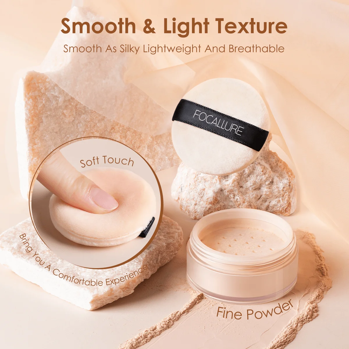 FOCALLURE-polvo facial translúcido mate, resistente al agua, de larga duración, 9 colores, control de aceite, ajuste de maquillaje, cosméticos para
