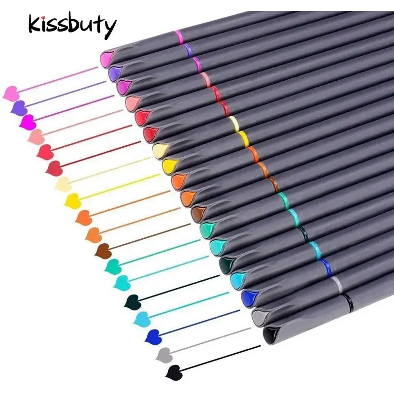 12 Colors Set Art Marker  0.38mm Micron Liner Fineliner Pens for Metallic Marker Draw Pen Color Sketch Stationery