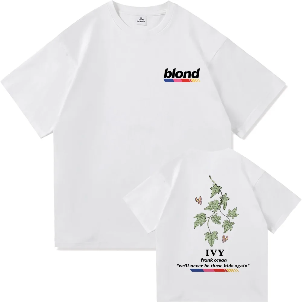 

Frank O-Ocean Blond Album IVY T Shirt Fashion Clothing Harajuku T Shirts Vintage Unisex High Quality Clothes Cotton Tops