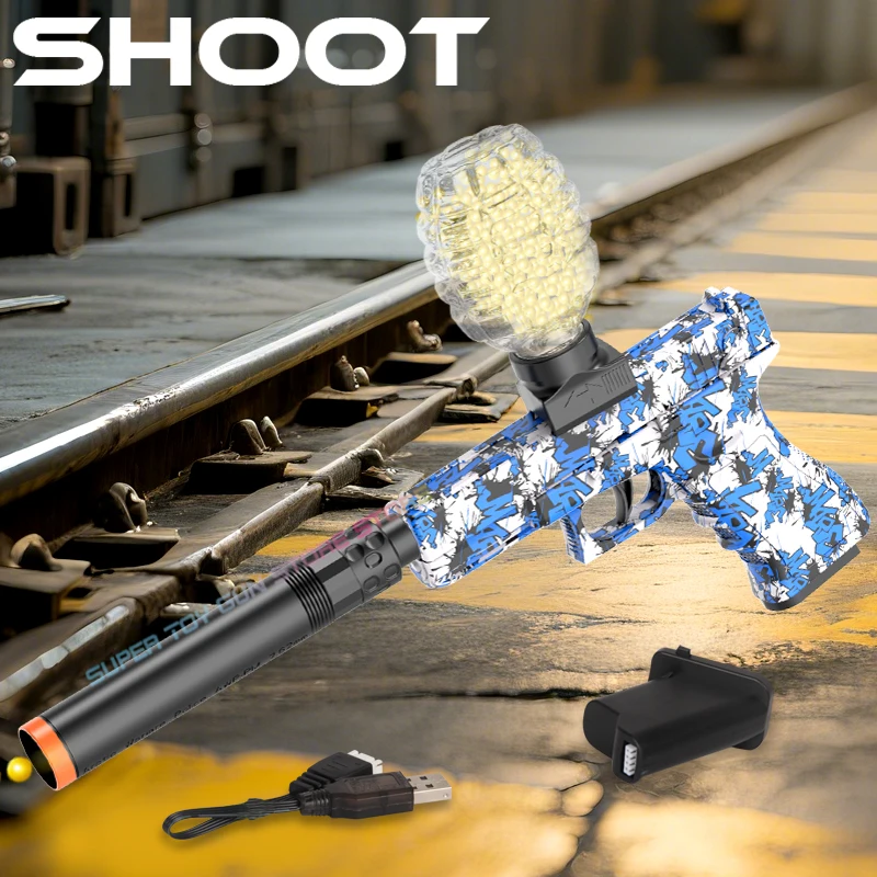 Toy gun G18. Electric continuous firing soft bullets, outdoor CS shooting game prop