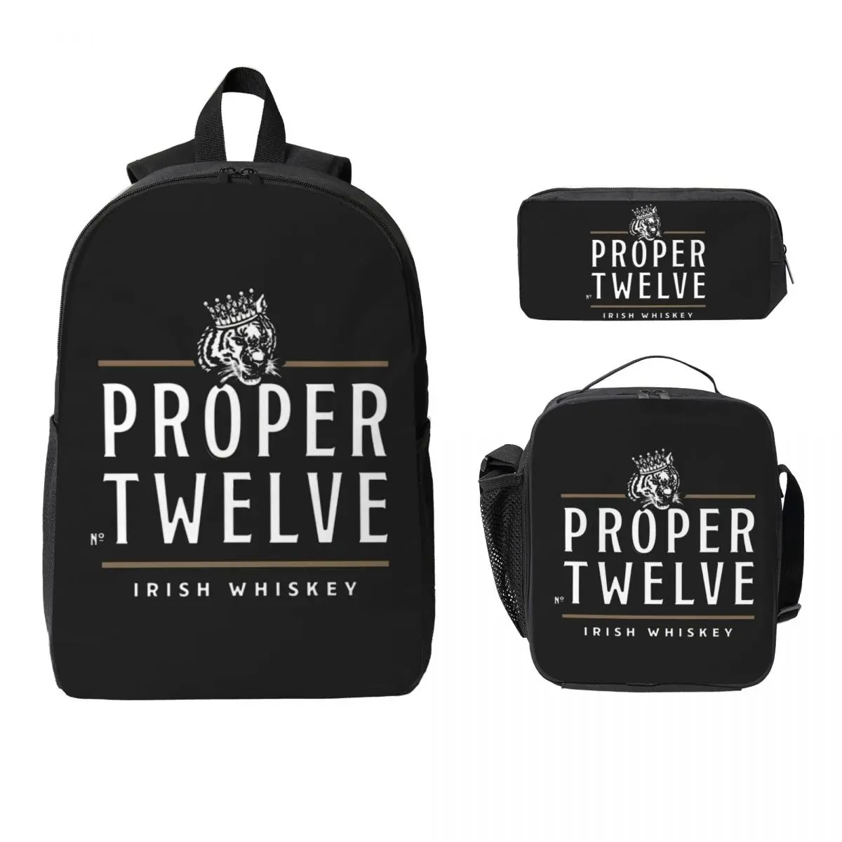 Proper 12 Proper Twelve Irish Whiskey Backpack BookBag School Bag Laptop Shoulder Bags 3ps Insulated Lunch Bag Pencil Case