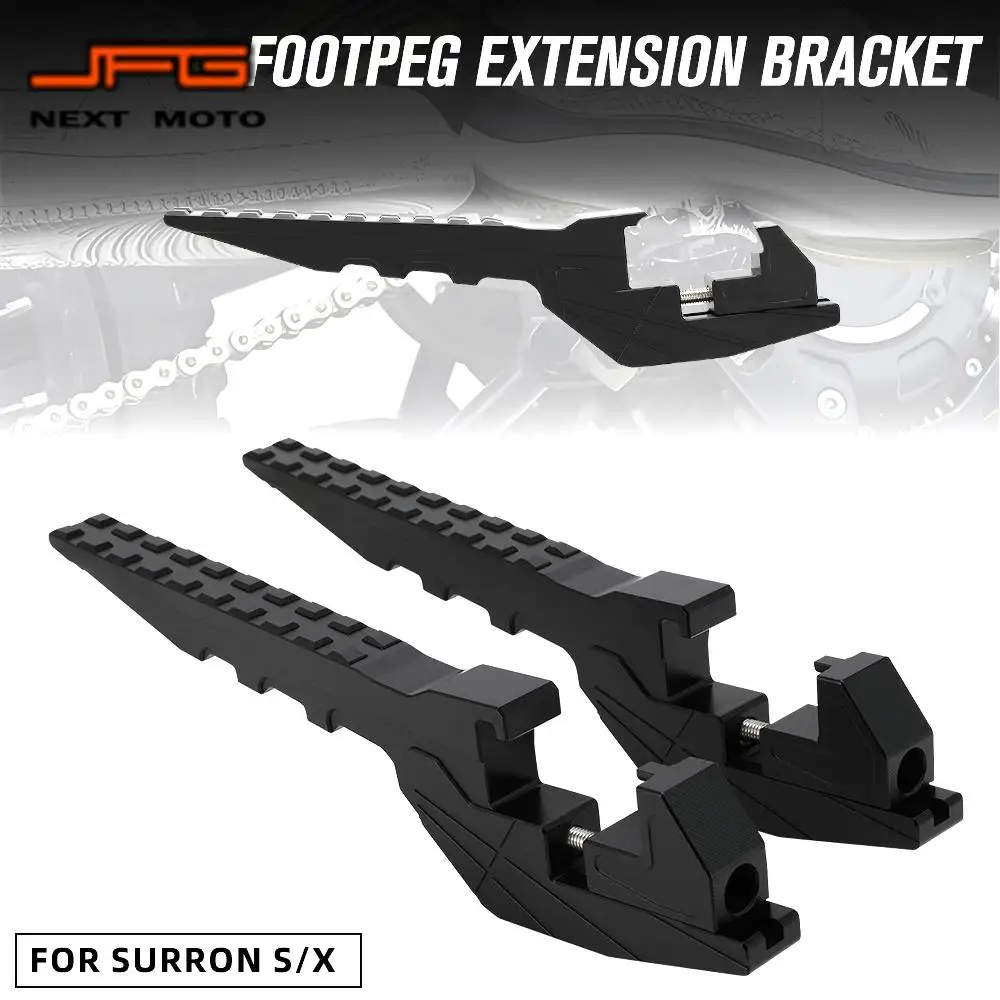

Passenger Footpegs Foot Peg Extension Bracket CNC Pedal Support For SURRON Lightbee S/X Electric Dirt Bike Motorcycle Aluminum