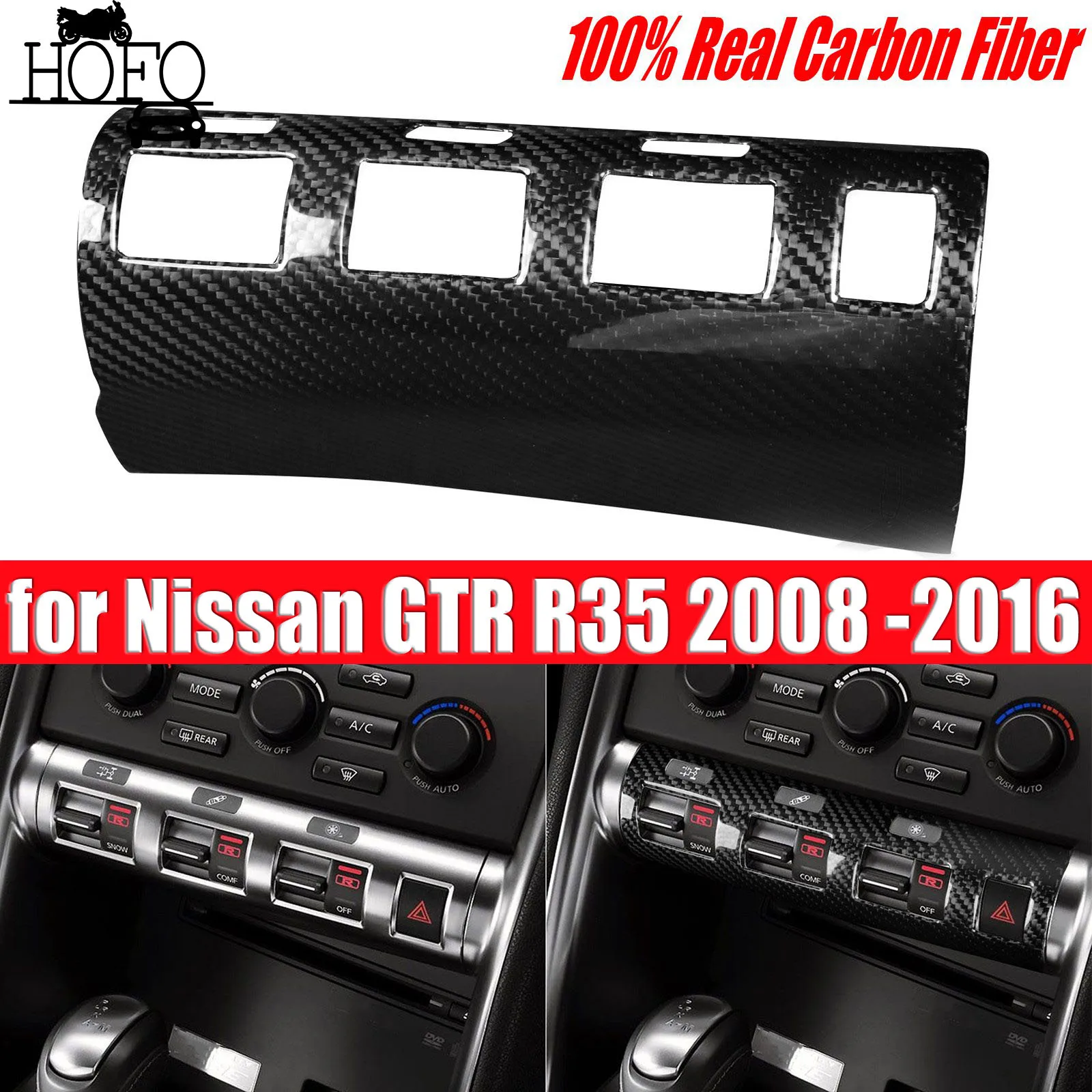 

Console Warning Light Switch Trim for Nissan GTR R35 2008 2009 2010 2011 2012 2013 2014 2015 2016