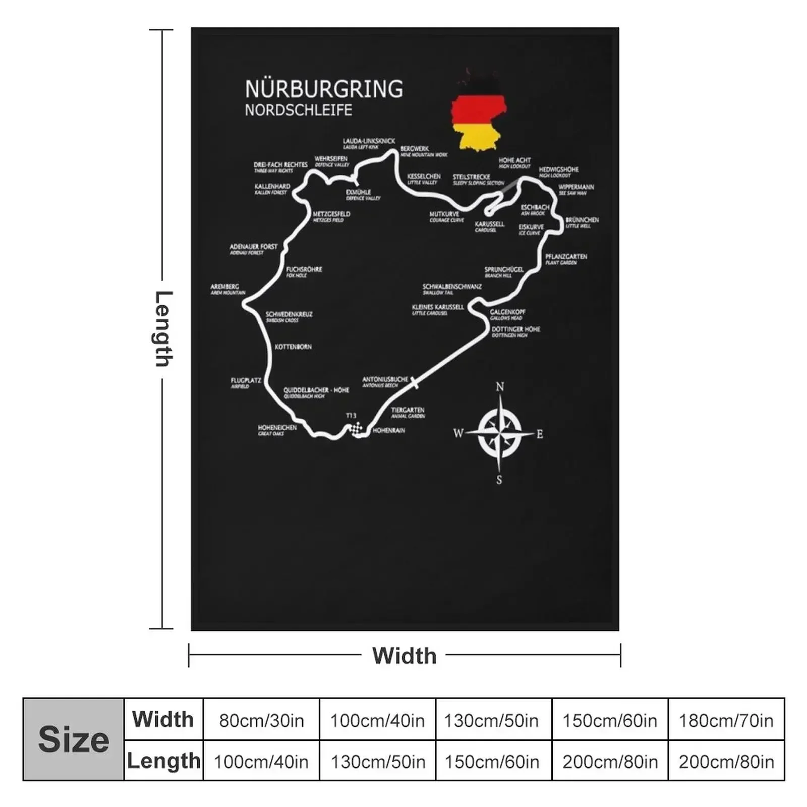 The Nurburgring - Nordschleife Classic T-Shirt.png Throw Blanket manga Multi-Purpose christmas decoration Blankets