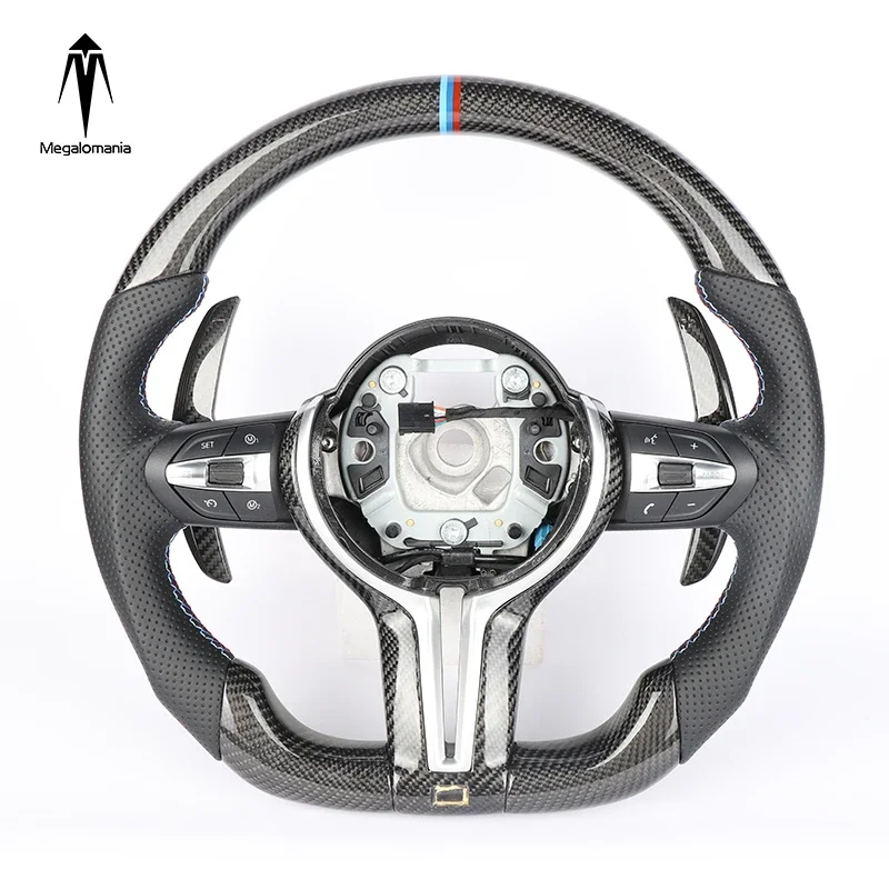 Genuine Carbon Fiber Steering Wheel for BMW M2 M3 M4 M5 M6 X5M X6M F80 F30 F10 LED car Steering Wheel