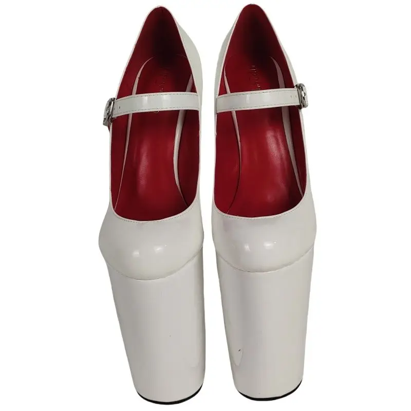 DIZHUANG shoes Fashionable women\'s high heels. About 20cm heel height. Wedges. Round toe shoes. Platform shoes. Buckle shoes.