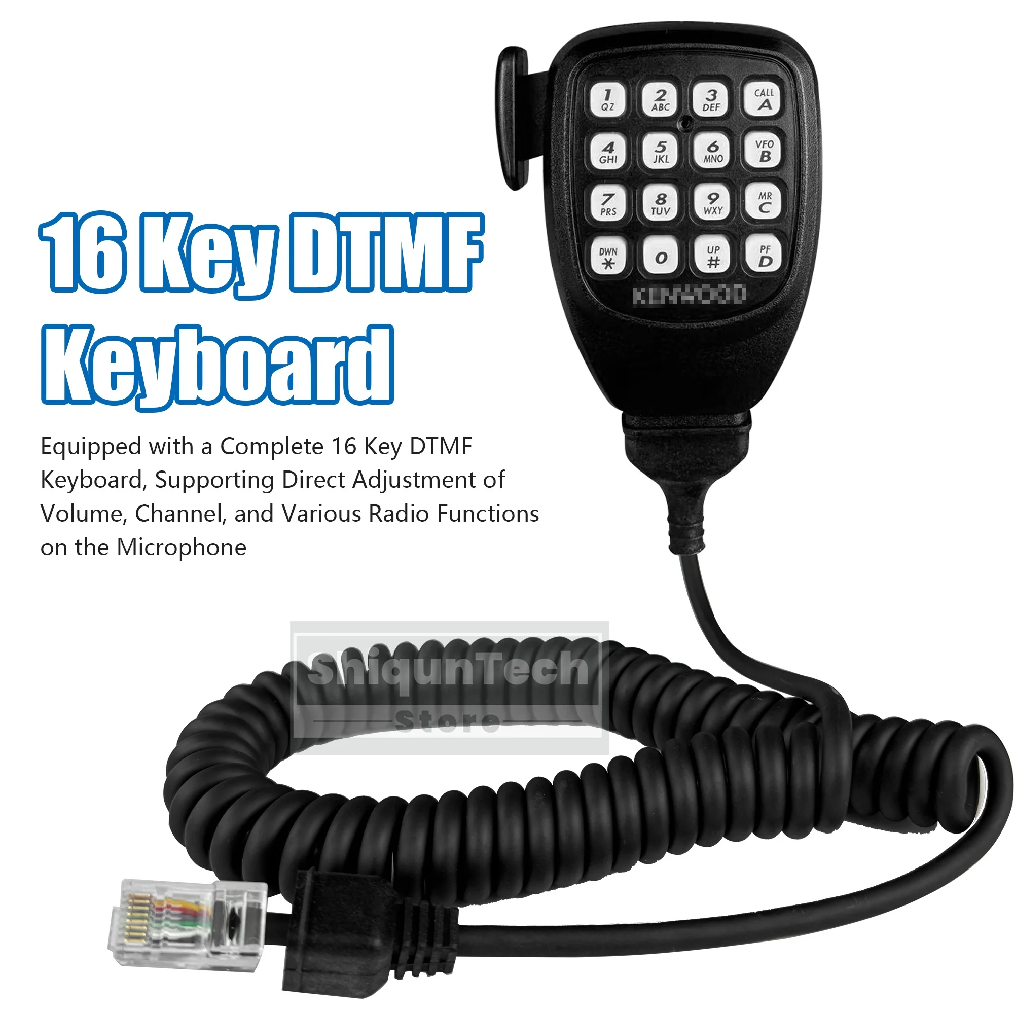 KMC-32 Handheld Mic 8-Pin Big PTT 16 key DTMF keyboards Speaker Microphone Compatible With TM-261 TK-8100 NX-800 TK-5720 TK-7150