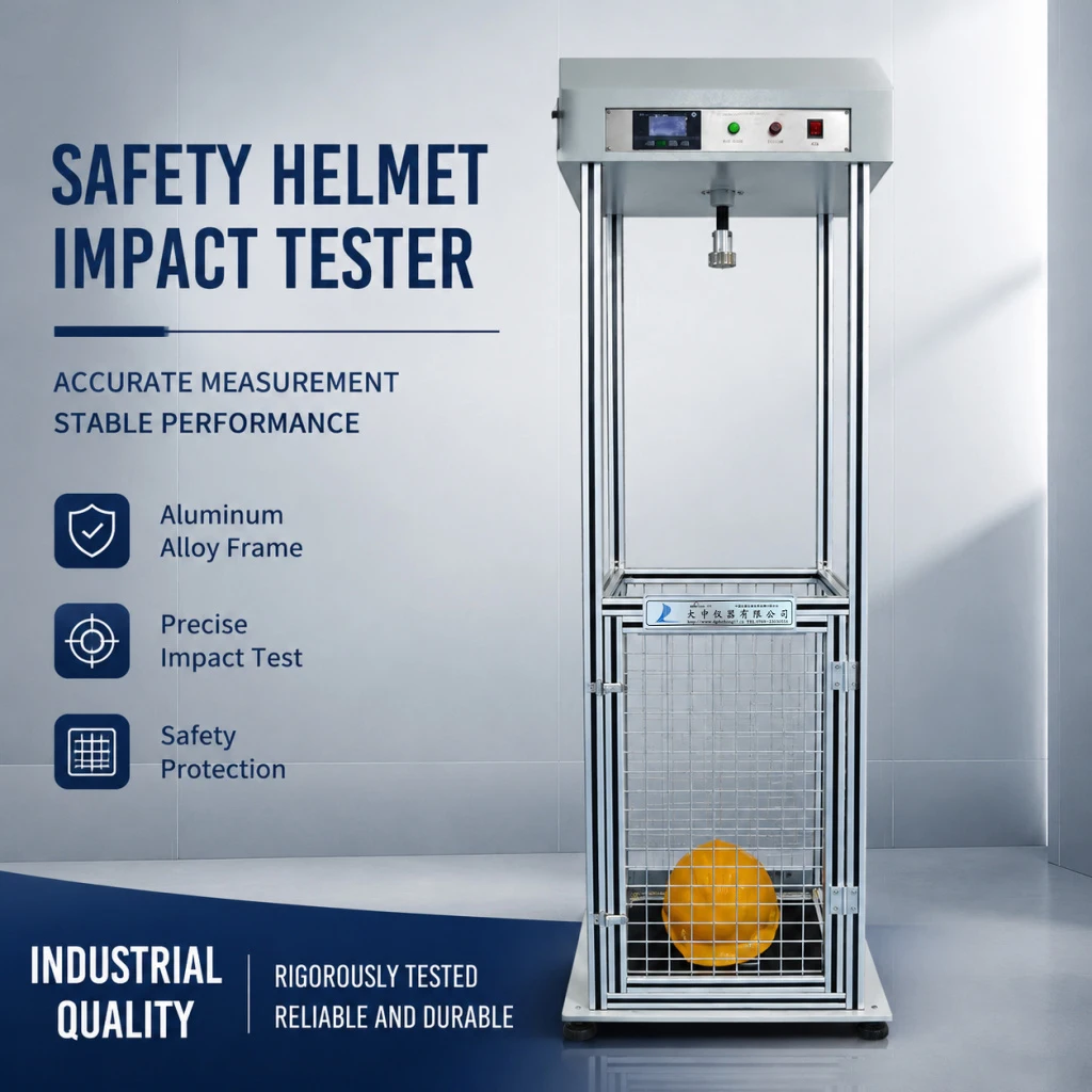 Safety Helmet Impact Testing Machine Helmet Puncture Resistance Tester GB2811 EN397 Drop Impact Test Equipment