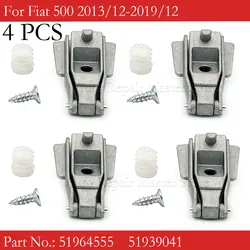 4 PCS Chrome Metal Outer Door Handle Hinge Repair Driver Passenger Side Replacement Repair Kit For Fiat 500 OE 51964555