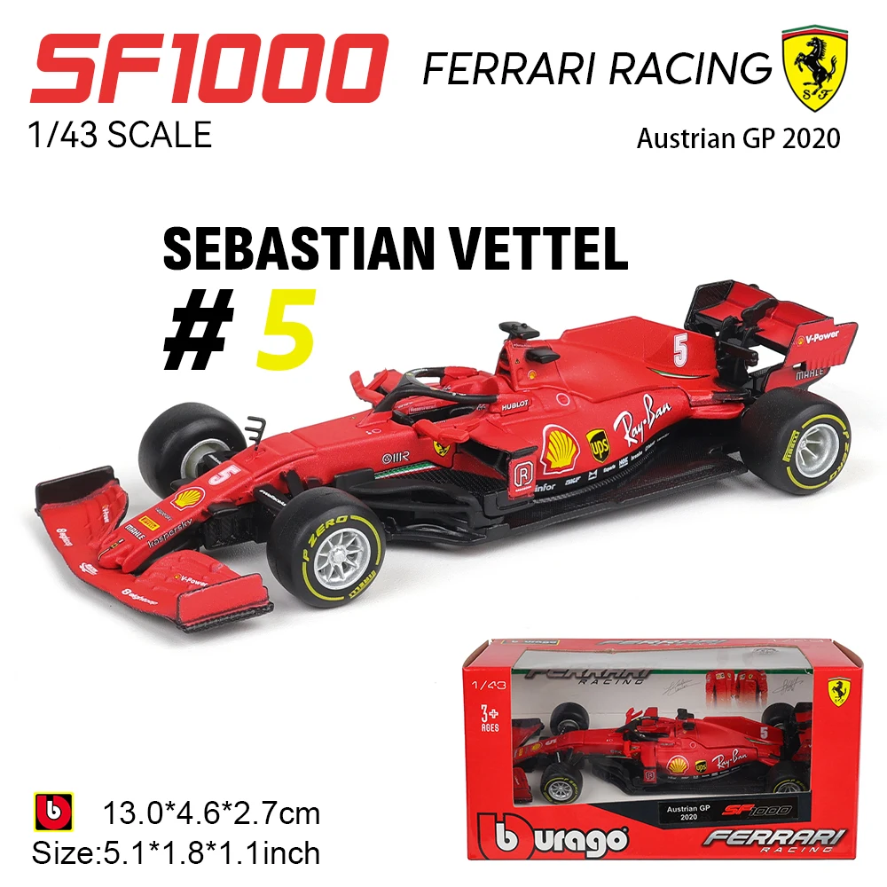 ブラーゴ 1:43 F1 フェラーリ 2022/2023/2024 SF24 SF23 F1-75 # 16 シャルル・ルクレール # 55 カルロス サインツ 合金車キャスト モデル玩具グッズ