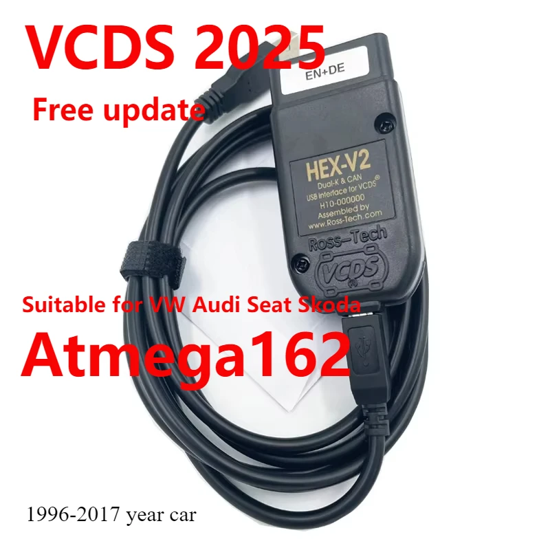 2026 VCDS VAGCOM 25.3 VAG COM 24.7.1 pour Interface HEX V2 pour VW AUDI Skoda Seat VAG 25.3 anglais polonais allemand