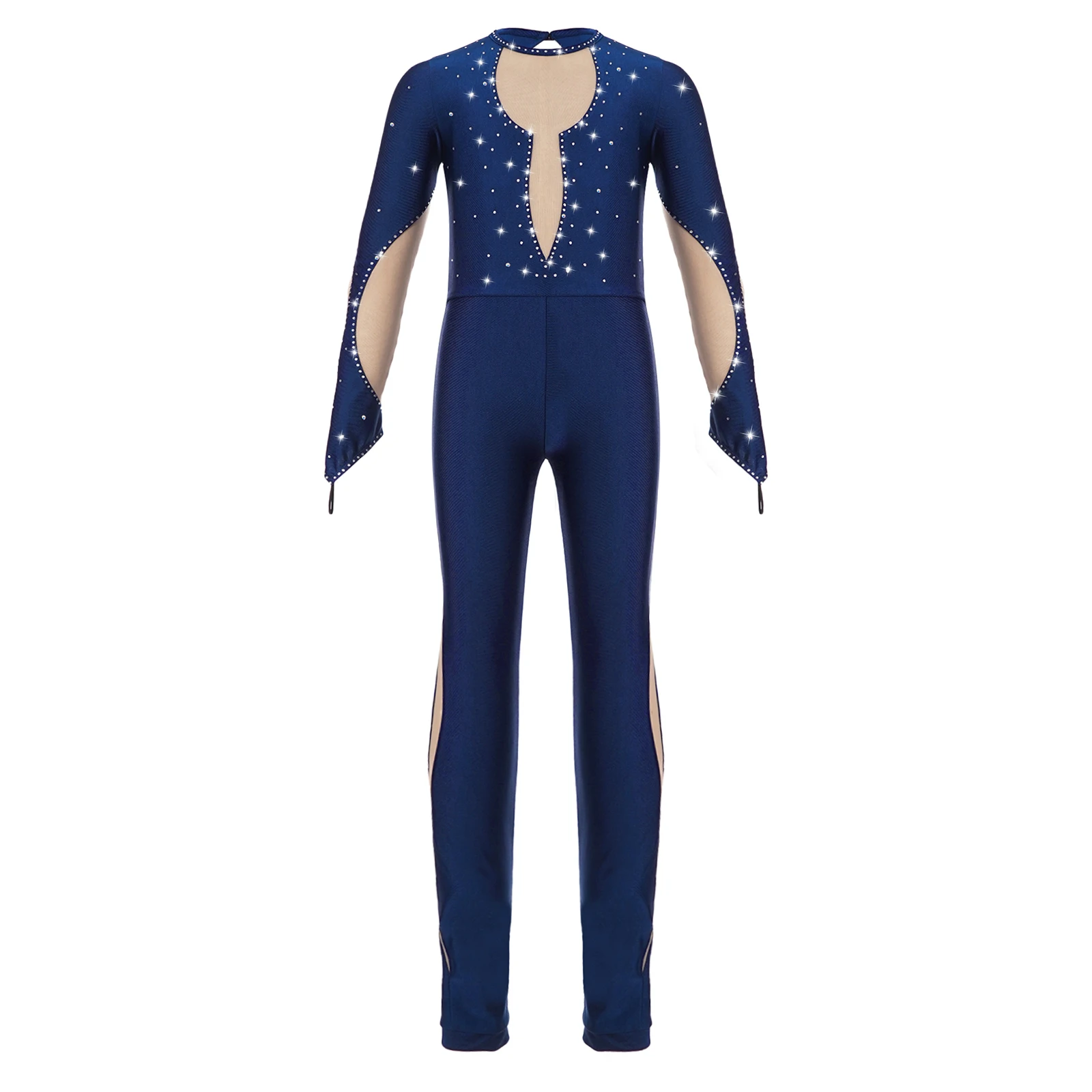 สาวเงาสเก็ตยิมนาสติก Unitard ชุดบอดี้สูทแขนยาวบัลเล่ต์เต้นรํา Jumpsuit เครื่องแต่งกาย Dancewear