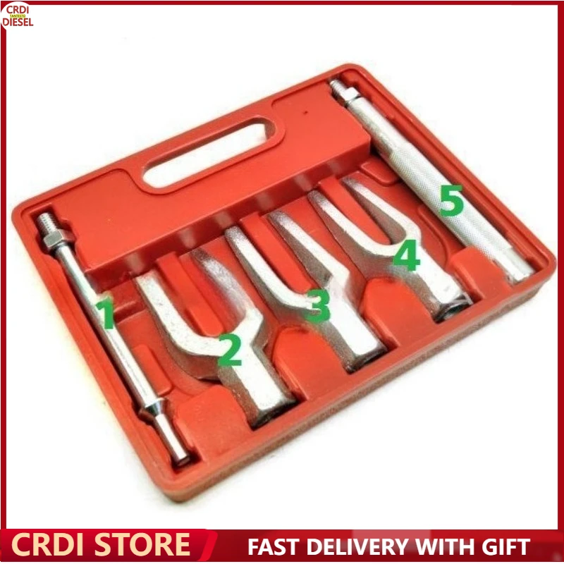 

5-piece Set of Manual and Pneumatic Dual-purpose Fork-type Ball Head Extractors