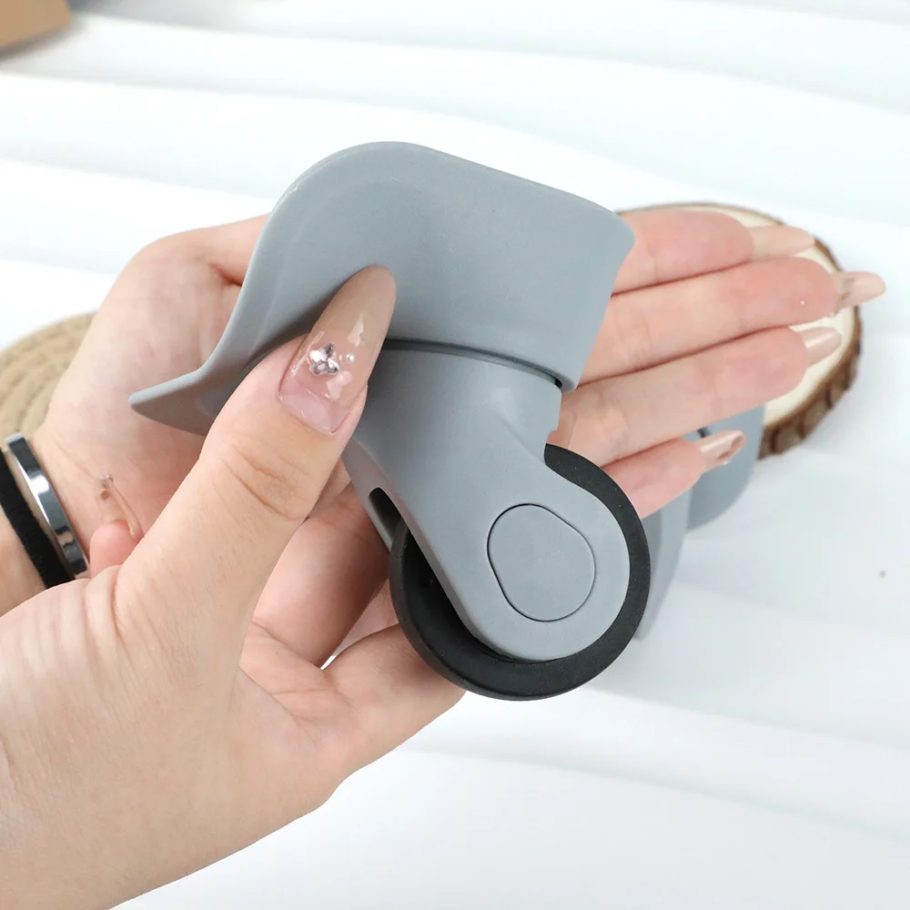 Hot 1 Pair Suitcase Wheels Replacement Travel Suitcase Wheels Repair Hand Spinner Caster Black Grey Luggage Wheel Spare Parts