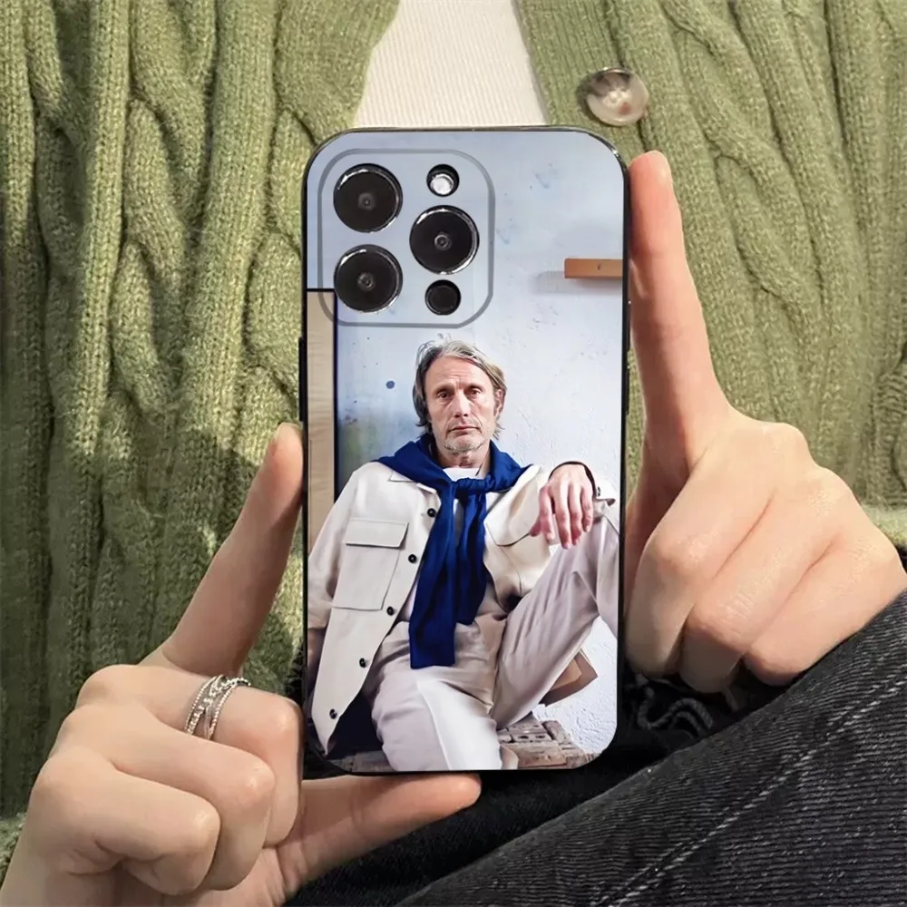 Телефонный чехол Hannibal Mads Mikkelsen для Apple iPhone 15,14,13,12,11,XS,XR,X,8,7,Pro,Max,Plus, мини силиконовый черный чехол