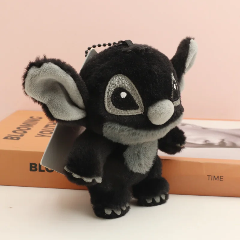 

Kawaii Black Disney Lilo And Stitch Plush Keychains For Bag Mini Cute Anime Soft Toy Stuffed Pendant Doll Keyring For Backpack
